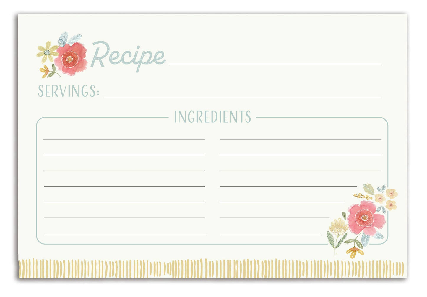 Recipe Card Go Eat Food With Gladness