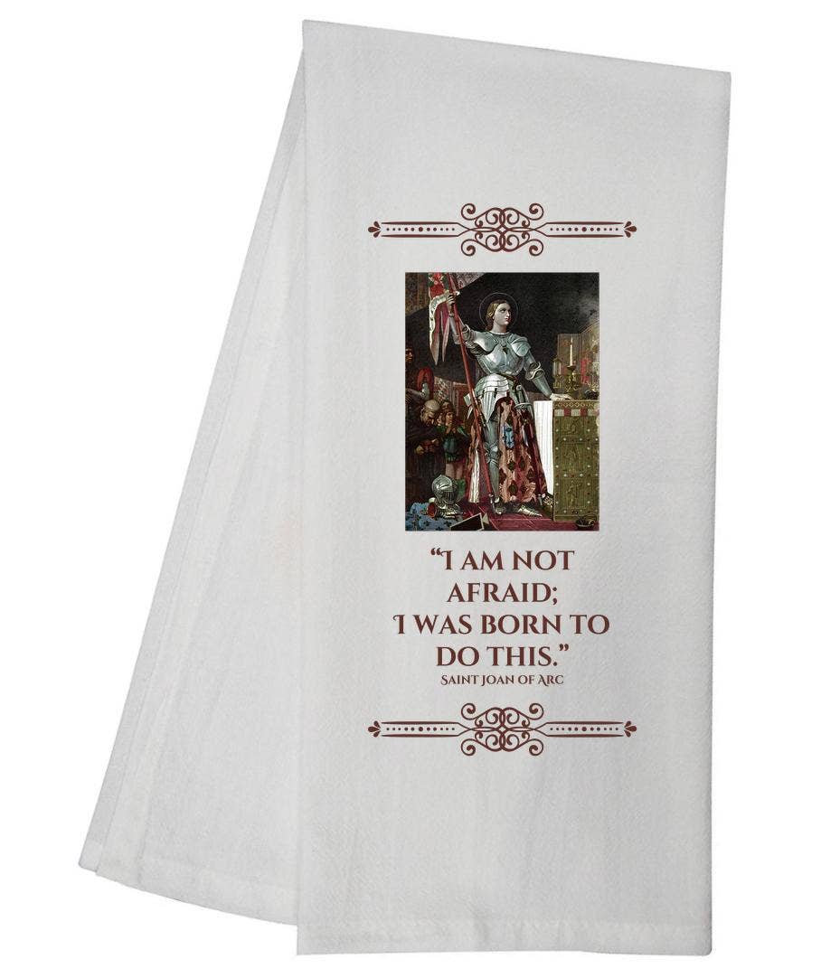 Saint Joan Of Arc Tea Towel Christian Gift 6769 SLTT1055