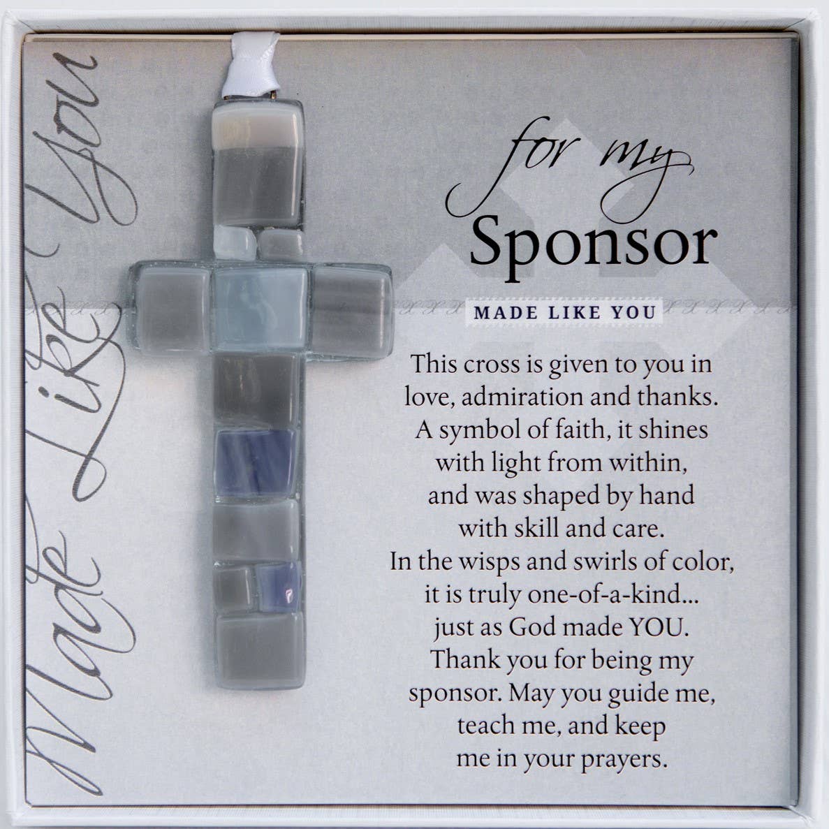 Sponsor Thank You Mosaic Glass Cross
