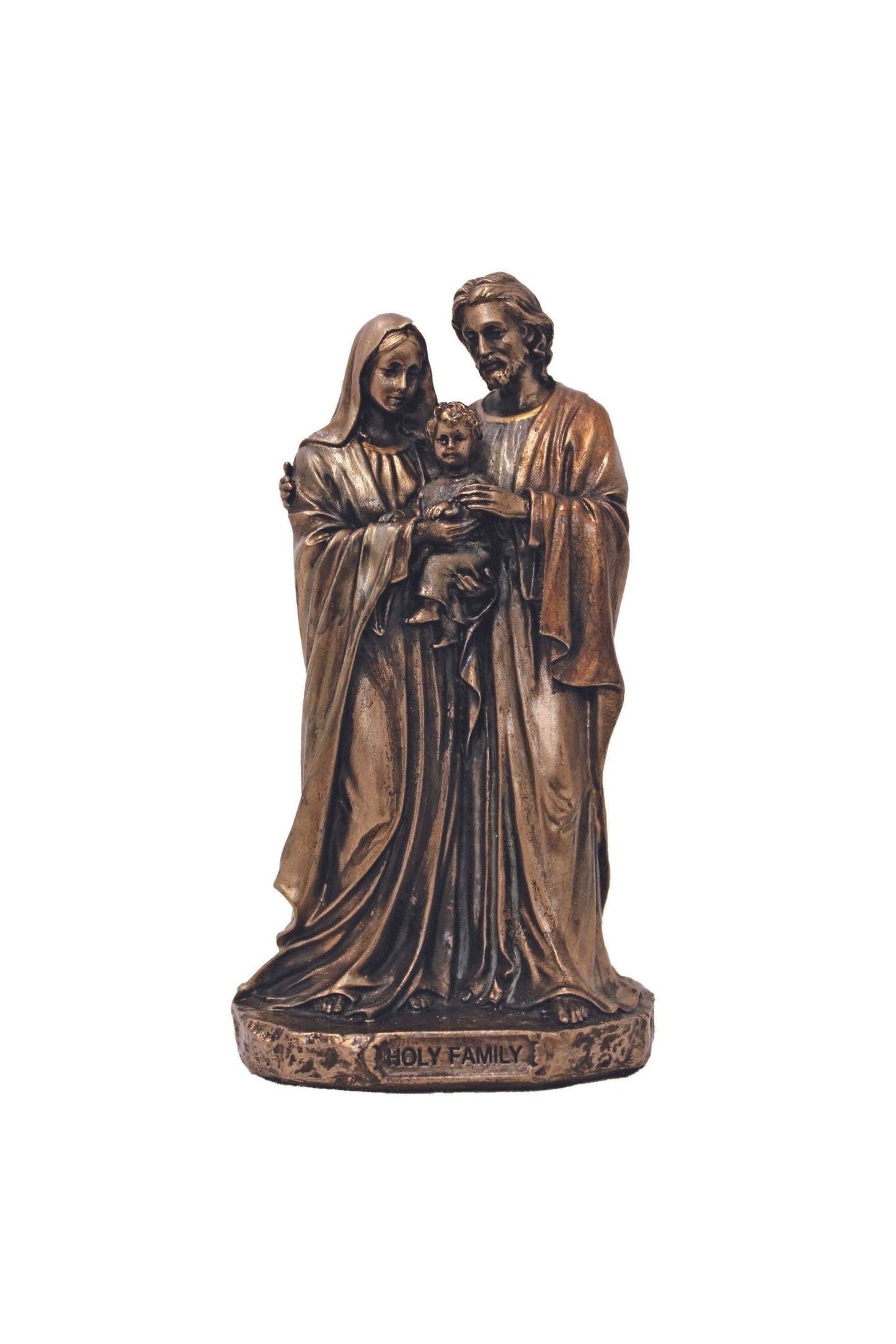 Holy Family Statue in Cold Cast Bronze 3.5"