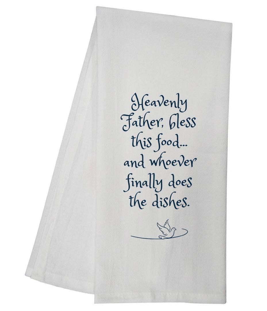 Bless This Food Tea Towel Funny Kitchen Gift 6735 SLTT1018