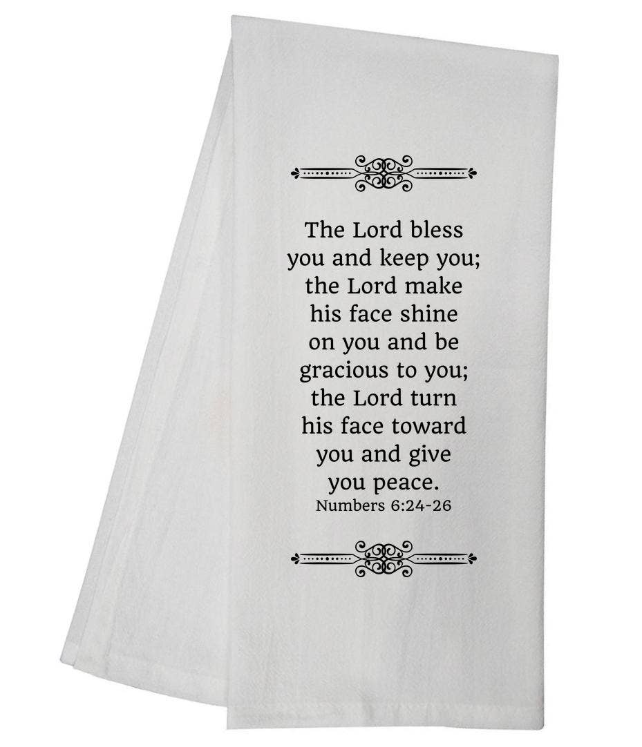 Numbers 6:24-26 Tea Towel Christian Gift 5851 GGTT550