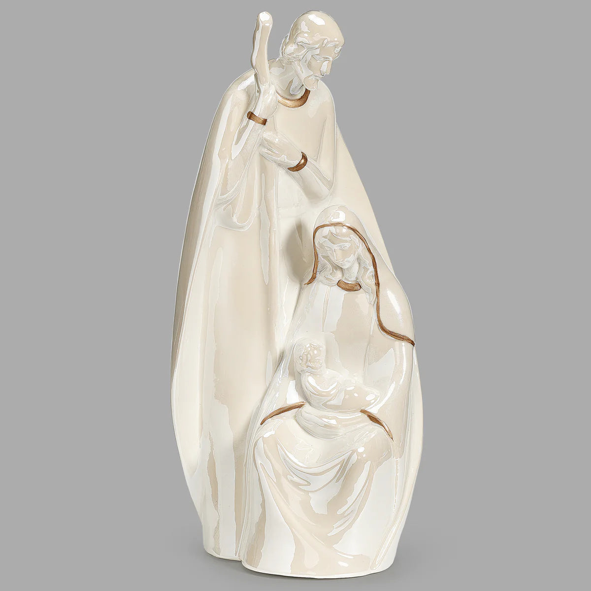 Iridescent & Gold Holy Family Figure