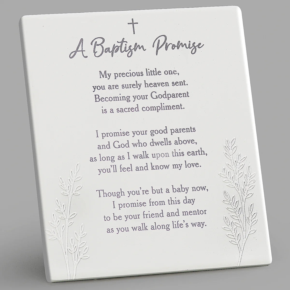 Godparent's Baptism Promise Tabletop Plaque