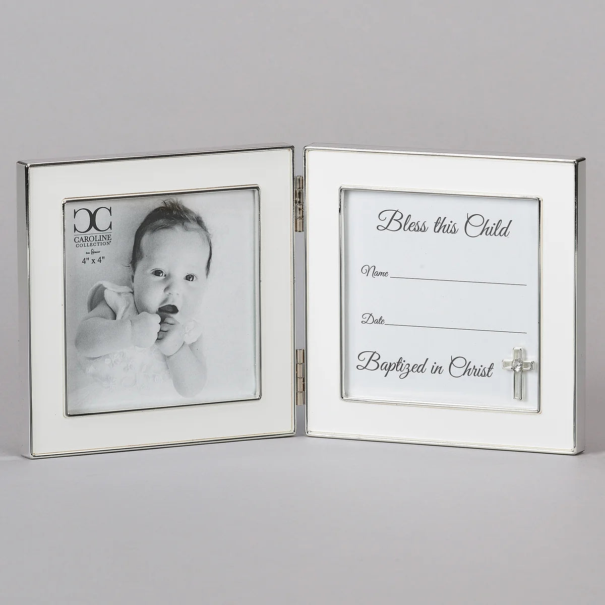 Caroline Collection Baptism Blessings Hinged Picture Frame
