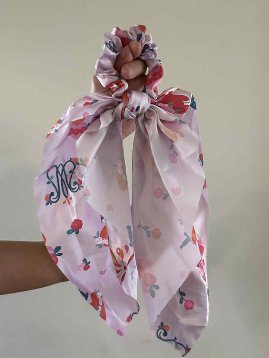 Catholic Satin Hanging Scrunchie - Auspice Maria Collection