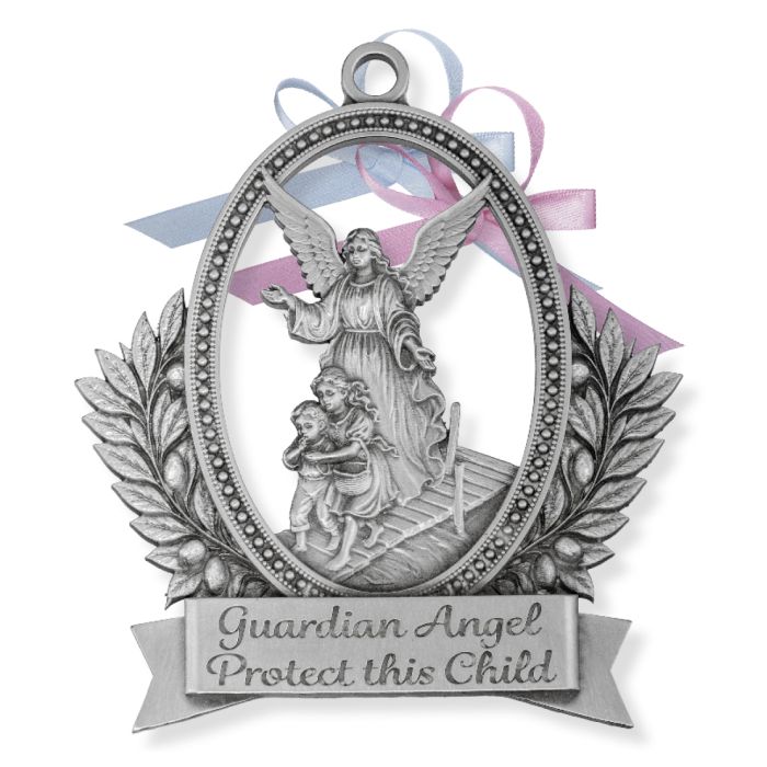 Boxed Pewter Crib Medal.