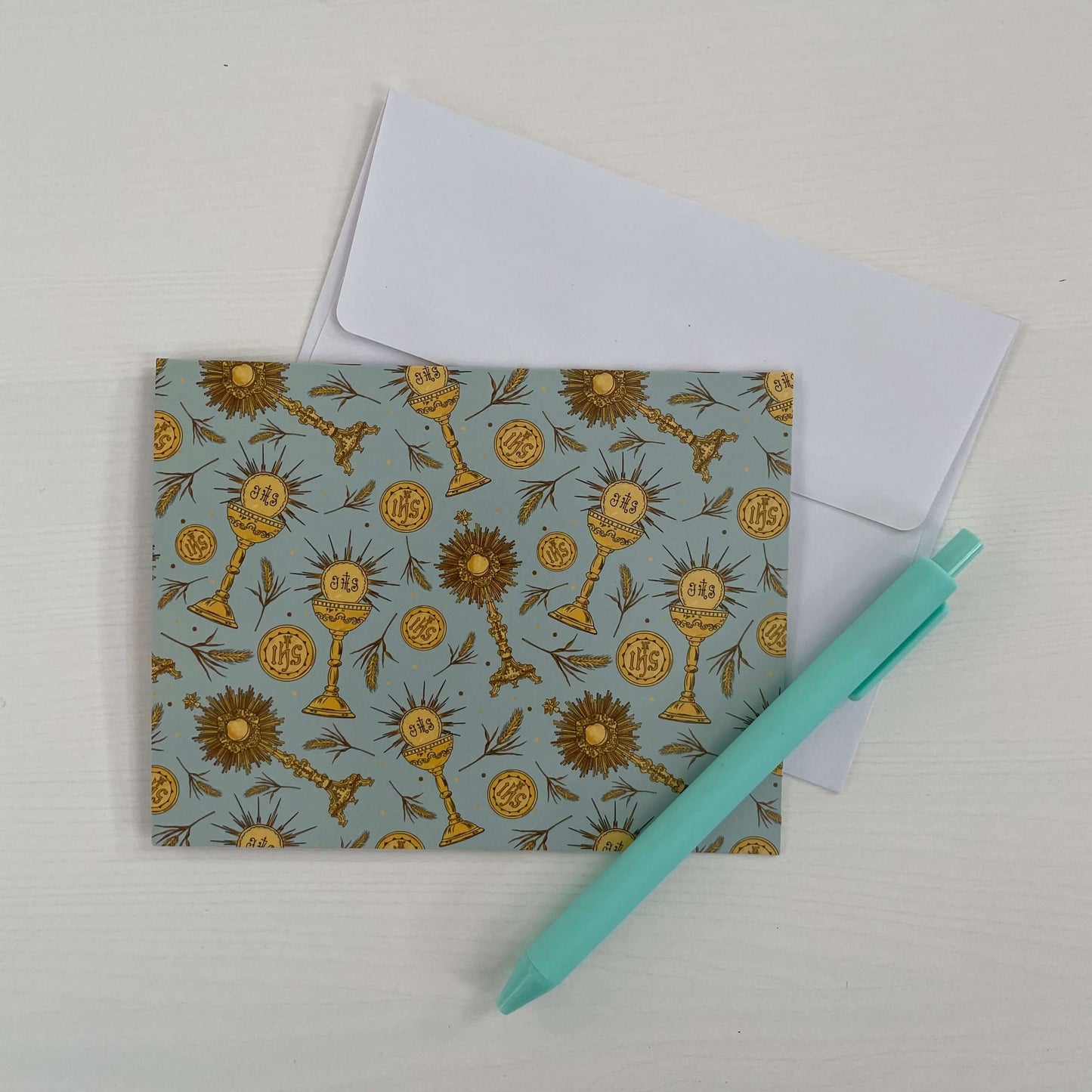 Catholic Note Cards Pack of 10 - Eucharistic Collection