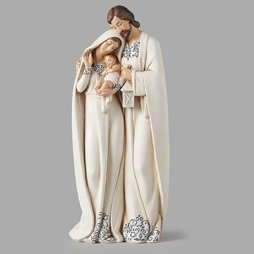 WHITE ROBE HOLY FAMILYBLUE TRIM10"H