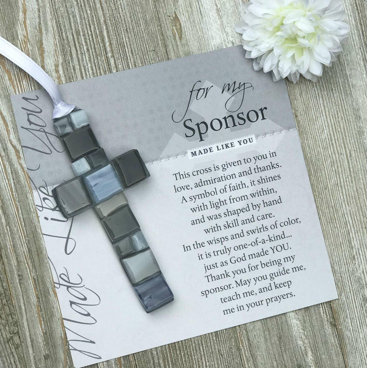 Sponsor Thank You Mosaic Glass Cross