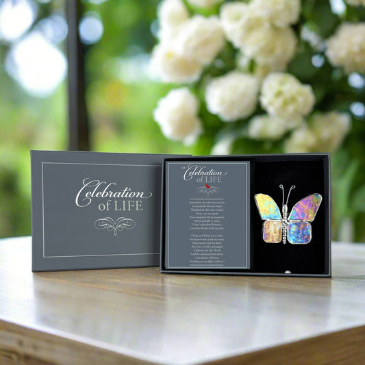 Celebration Of Life Gift: Sympathy Glass Butterfly