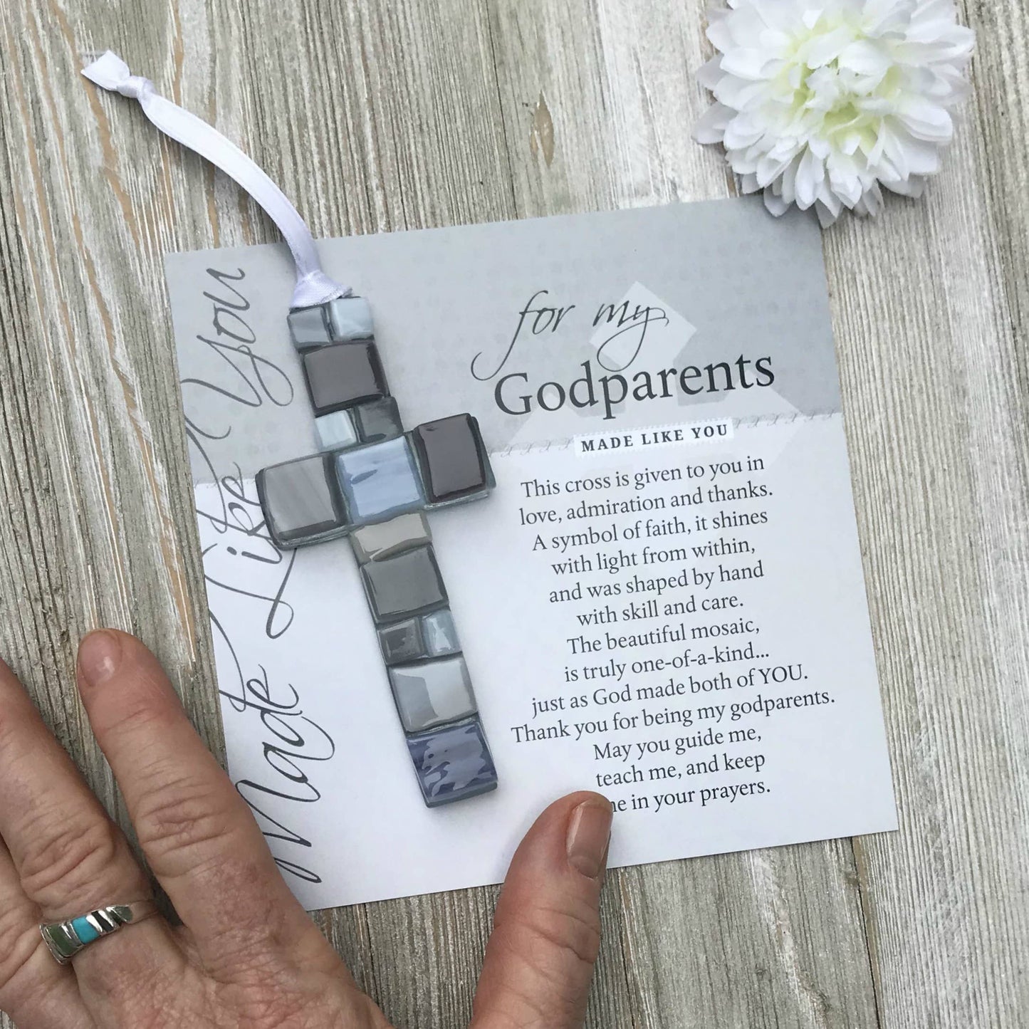 Godparent Gift Glass Cross