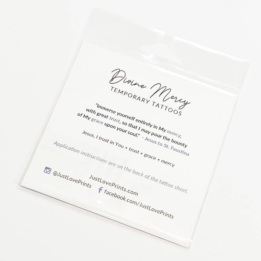 "Divine Mercy Collection" Temporary Tattoos