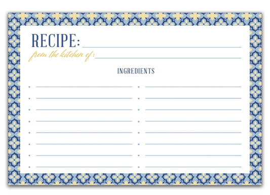 Recipe Card Lord Bless The Hands Who