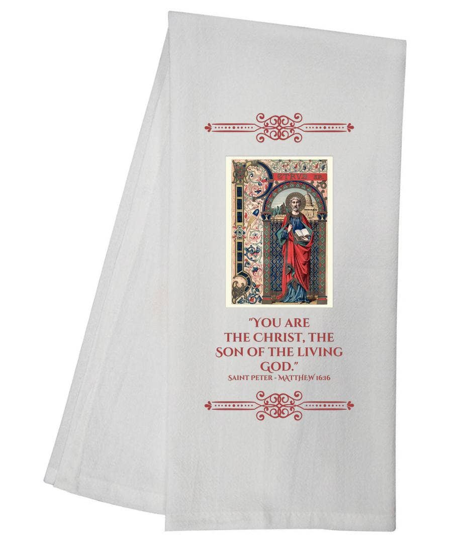 Saint Peter Catholic Tea Towel Kitchen Gift 6773 SLTT1059
