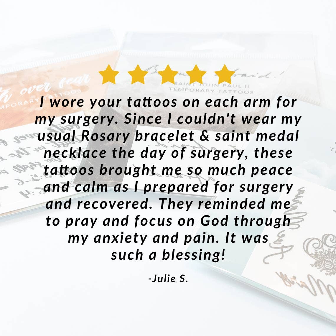 "Faith Over Fear Collection" Temporary Tattoos