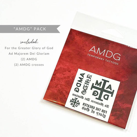 "AMDG Collection" Temporary Tattoos
