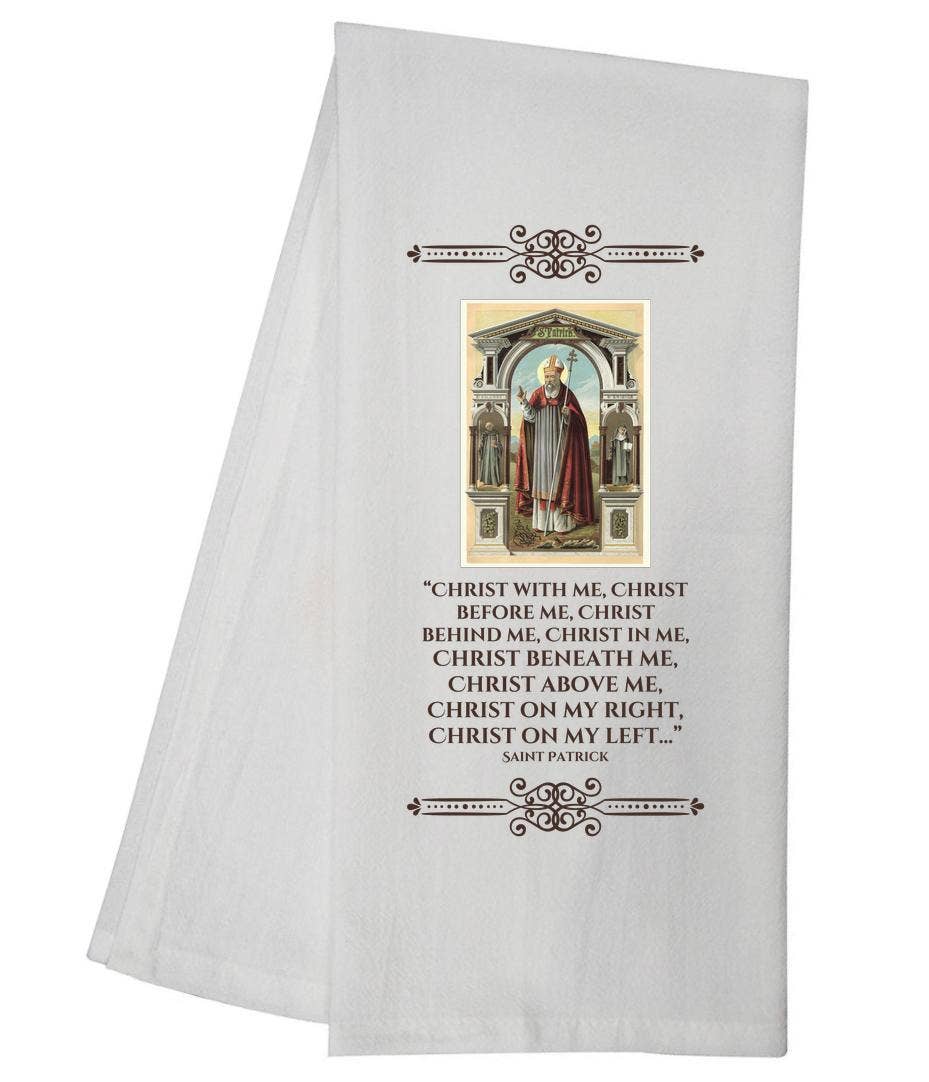 Saint Patrick Catholic Tea Towel Kitchen Gift 6768 SLTT1054