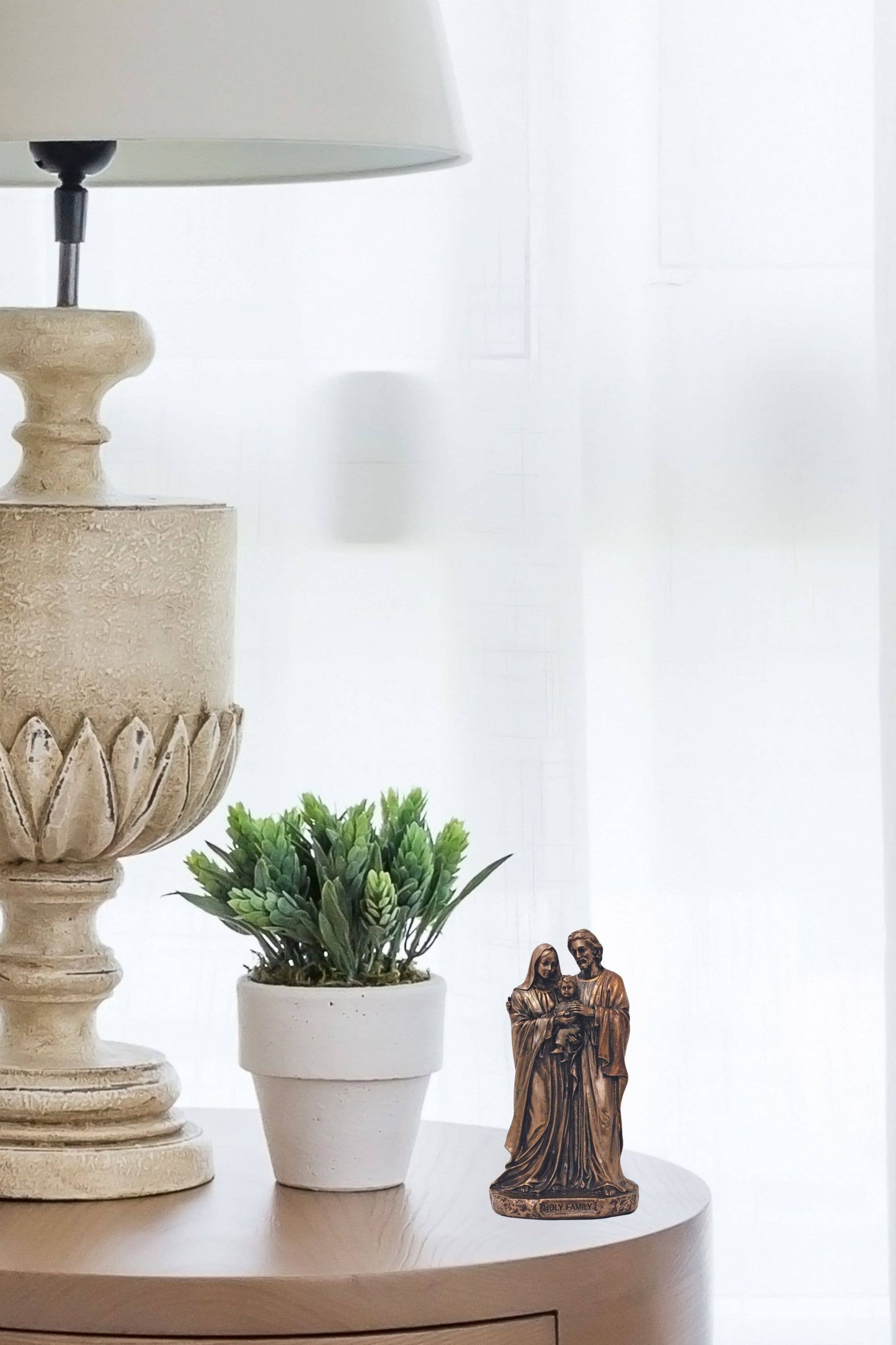 Holy Family Statue in Cold Cast Bronze 3.5"
