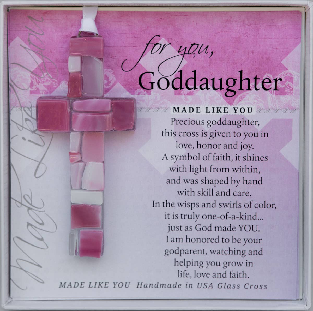 Goddaughter Mosaic Glass Cross