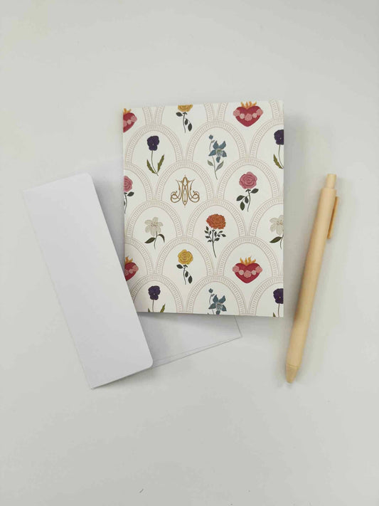 Catholic Note Cards Pack of 10 - Mary's Sacred Garden Collection