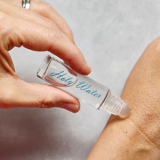 Roller Ball Glass Holy Water Bottle