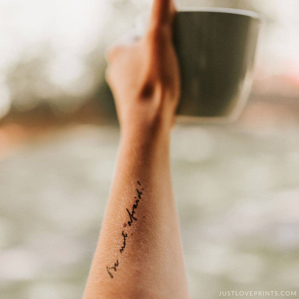 "Be Not Afraid" Temporary Tattoos