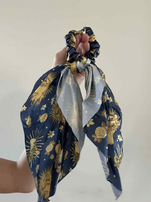 Catholic Satin Hanging Scrunchie - Holy Hearts Collection