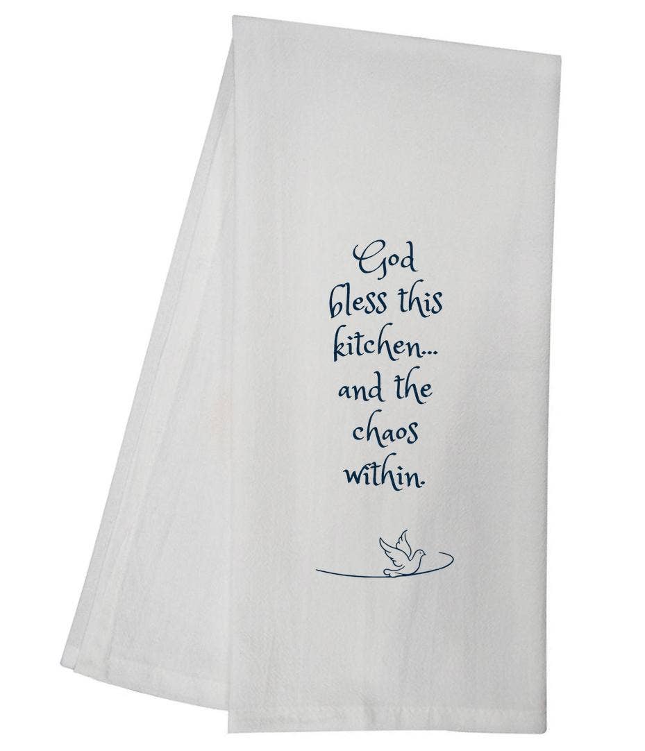 God Bless This Kitchen Tea Towel Funny Gift 6733 SLTT1016