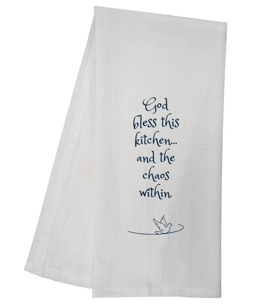 God Bless This Kitchen Tea Towel Funny Gift 6733 SLTT1016