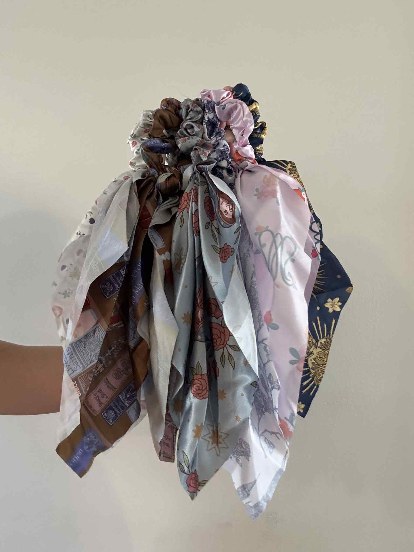 Catholic Satin Hanging Scrunchie - Lourdes Collection
