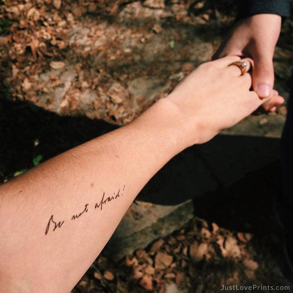 "Be Not Afraid" Temporary Tattoos