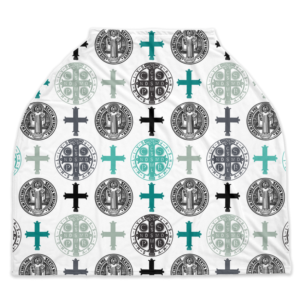 Benedict medal car seat + nursing cover