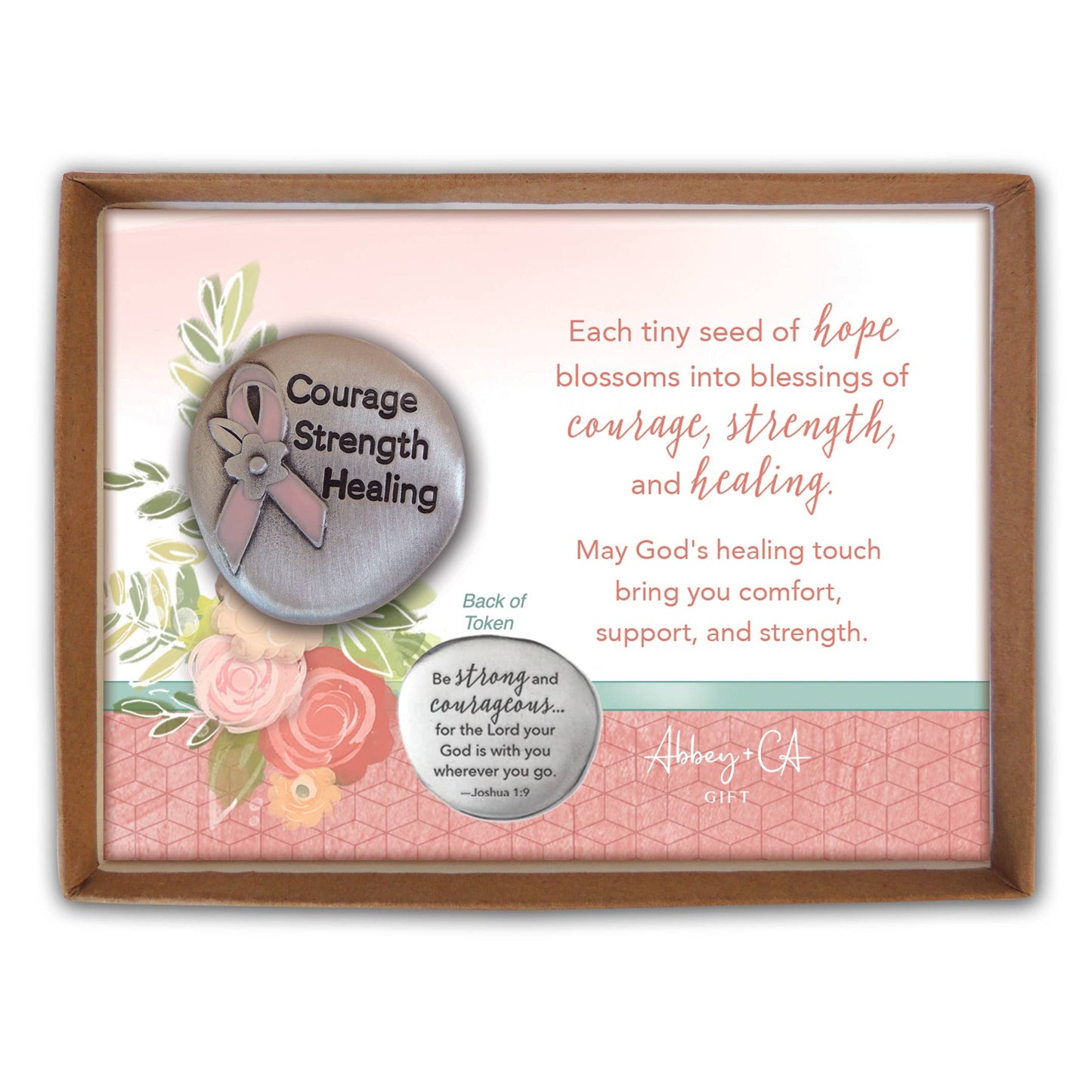 Pink Ribbon Soothing Stone