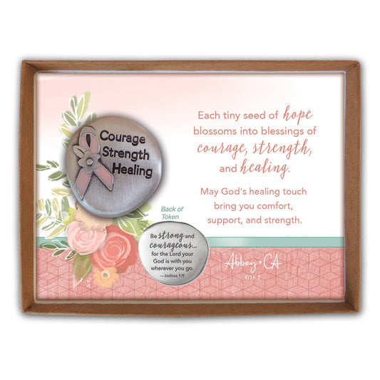Pink Ribbon Soothing Stone