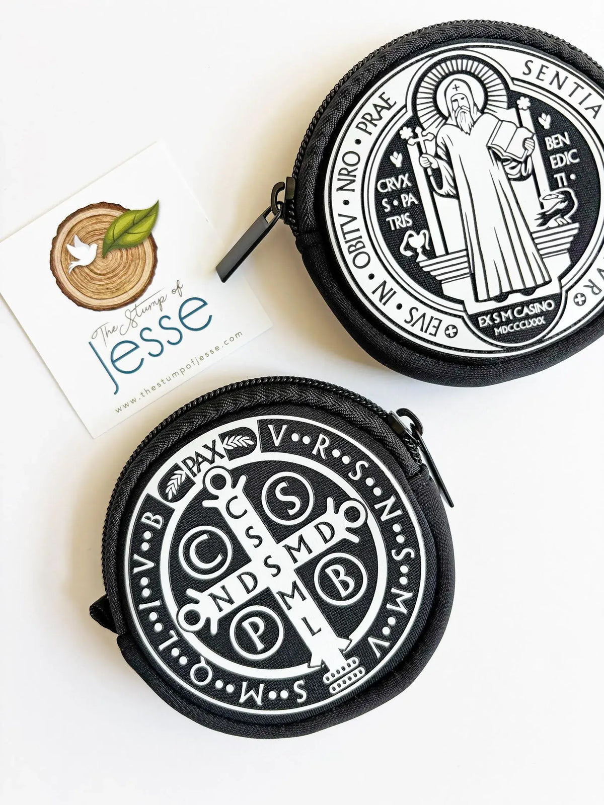St. Benedict Medal Neoprene Rosary Pouch