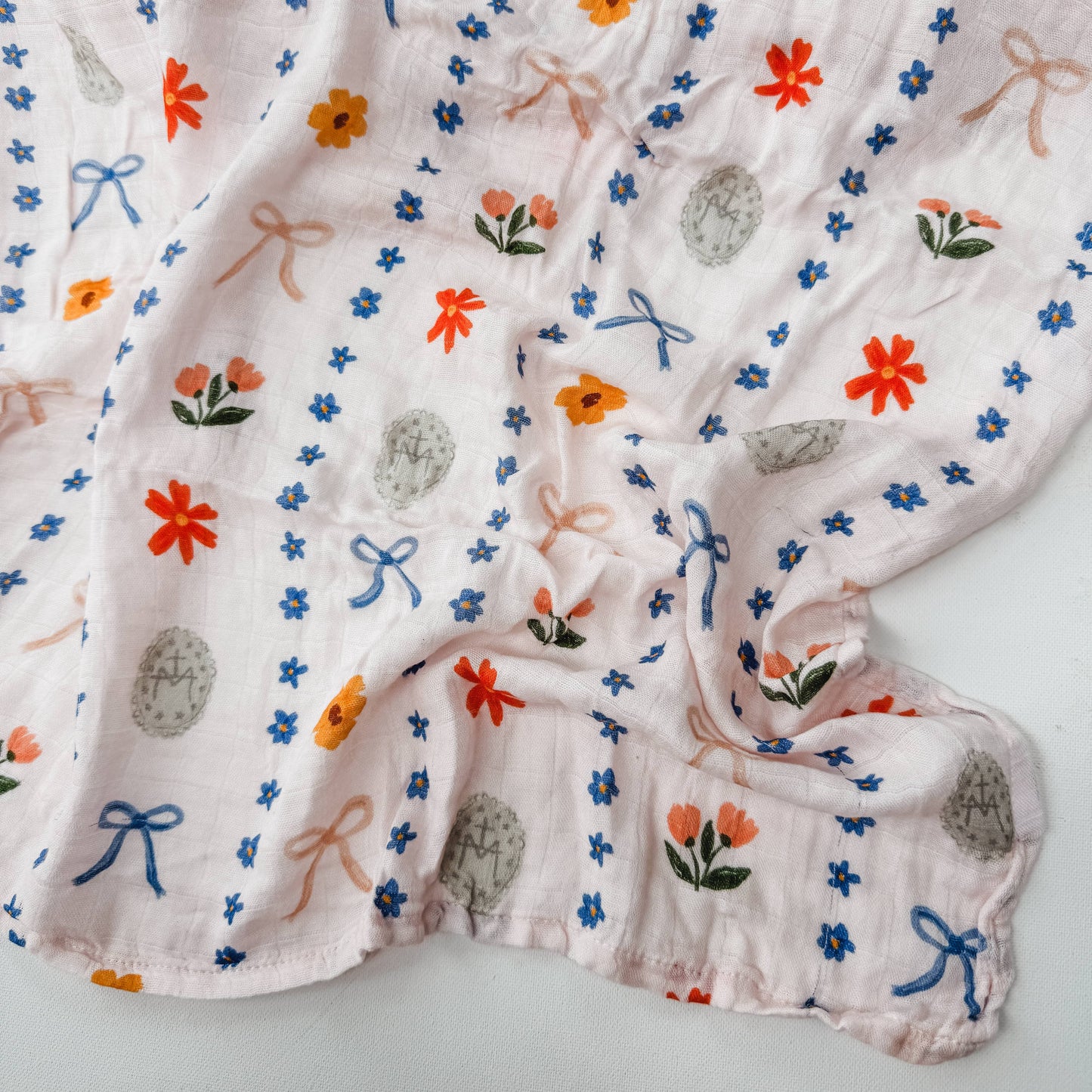 Catholic Girly Bows Baby Muslin Blanket Swaddle