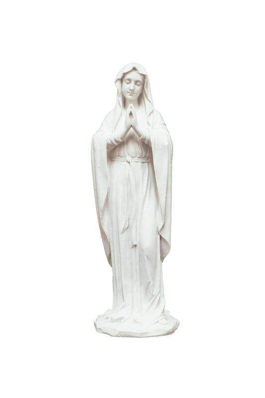 Adoring Virgin Statue in White 11.75"