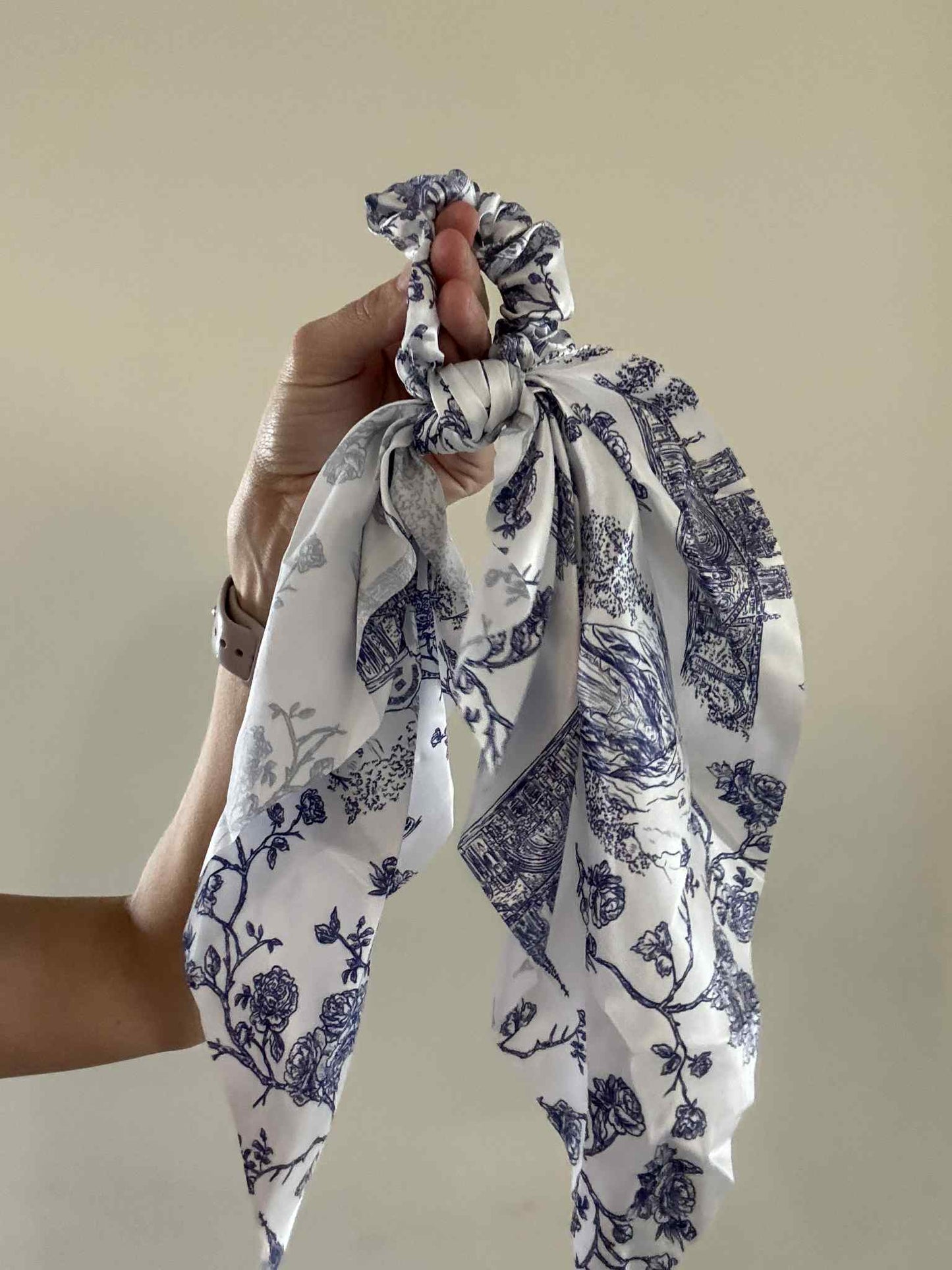 Catholic Satin Hanging Scrunchie - Lourdes Collection